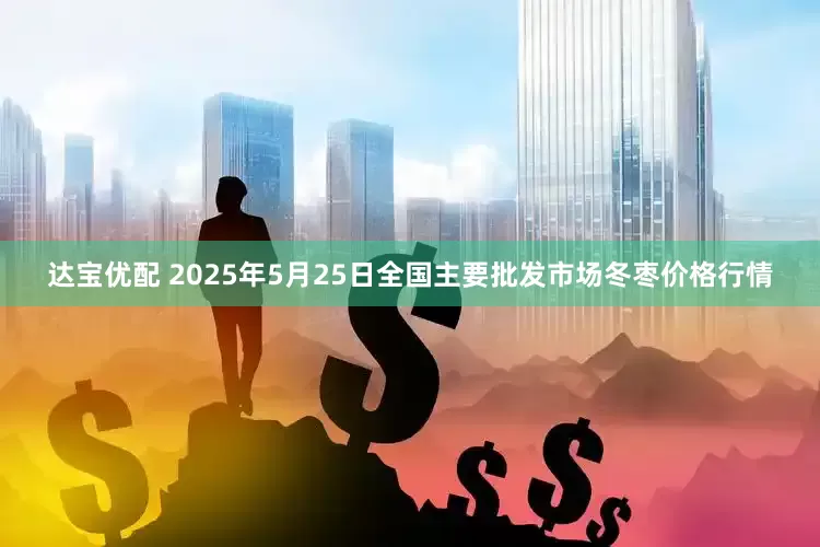 达宝优配 2025年5月25日全国主要批发市场冬枣价格行情
