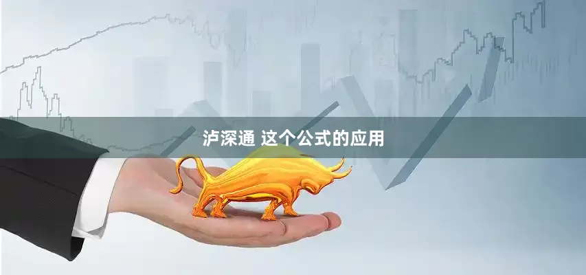 泸深通 这个公式的应用
